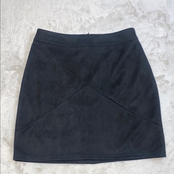 Mango Black Pencil Mini Skirt Asymmetrical Workwear - Picture 1 of 6